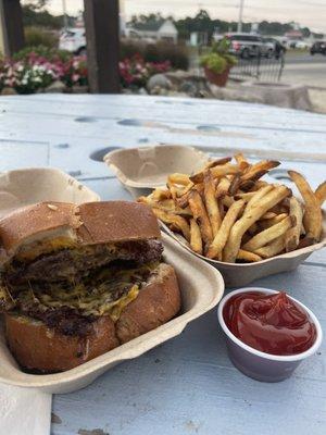 Smash Burger and Fries