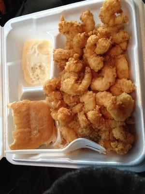 Popcorn shrimp!! So good!