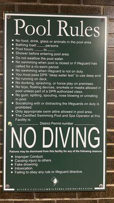 Pool Rules