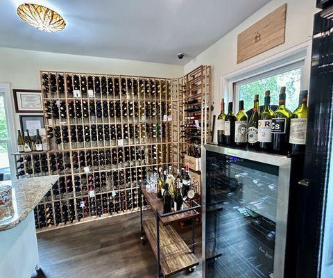 An extensive wine selection