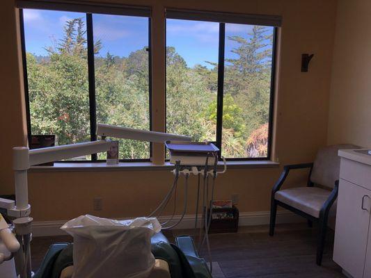 One of six treatment rooms. Look at that view!