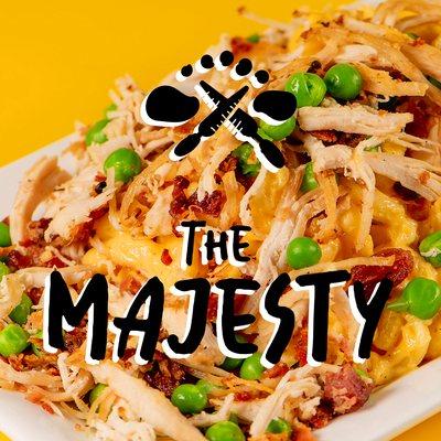 SHREDDED CHICKEN, BACON, AND PEAS WITH CLASSIC MACARONI AND THE WORLD'S BEST CHEESE SAUCE over 1lb