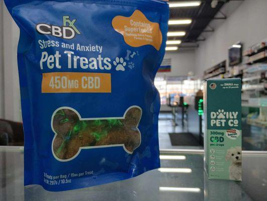 We Carry CBD Pet Treats, CBD Pet Drops, & Dog Toys!