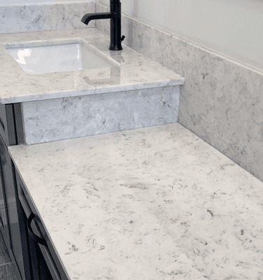 Cultured marble is custom made right in our facility! We're one of the few left in Central Florida who specialize in it.