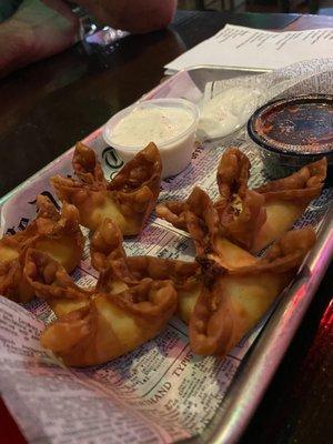 Buffalo chicken rangoons.