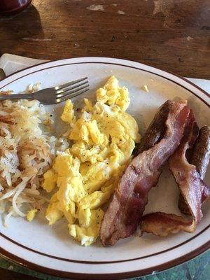 Country boy breakfast... had biscuits n gravy with it ! Yum!