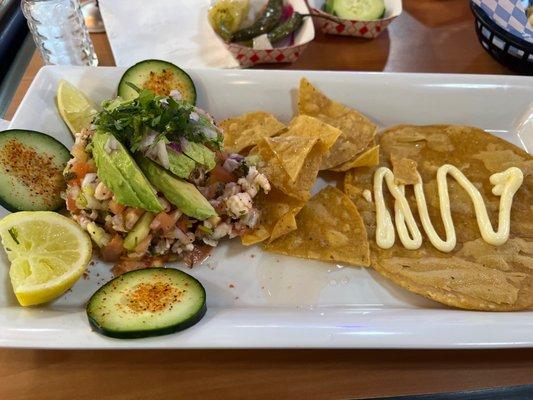 Ceviche tostada