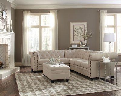 Chesterfield Linen Sectional