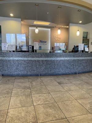 Front desk. Complete web registration for convenience