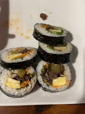 Korean roll (half eaten )