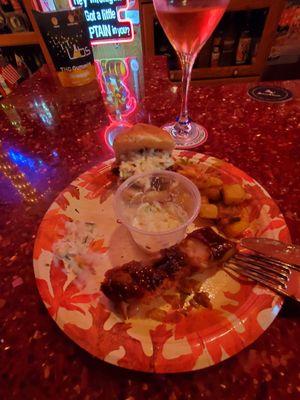 Round 2 of Delicious foods from Big Joe's. Bbq Rib meat fell off the bone after 1st bite - Oh My Deeeelicious. Fri-YaY 9/20/24