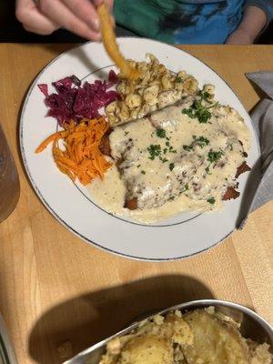 Don't get the pork schnitzel with cream sauce