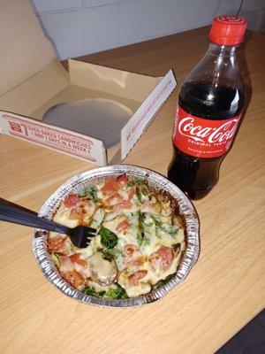 Pasta Primavera and a coke. Awesome!!