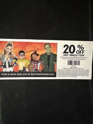 Use this bar Code & Get 20% Off any Single item @ any Spirit Store or online too for all your Halloween Costumes & Decorations.