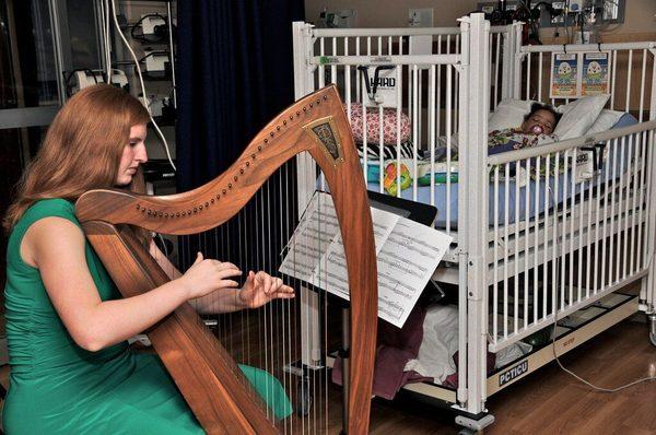 Bringing therapeutic music to children after an operation to reduce recovery time.