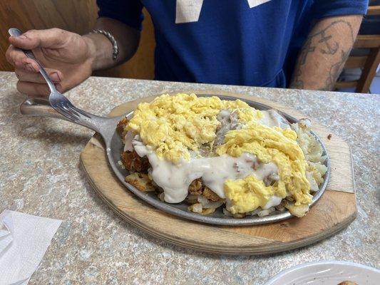 Country fried steak skillet