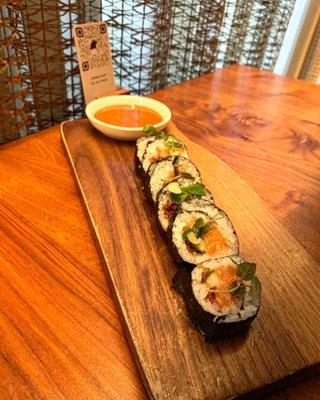 I am not a fan of rolls but this Ora king salmon roll, was so fresh and tasty