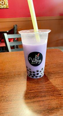 Taro Milk Tea with boba!