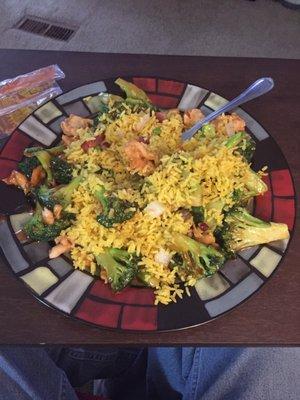 Chicken and broccoli with Pork Fried Rice!