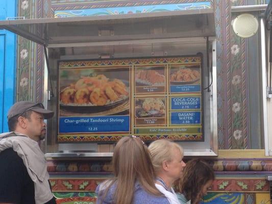 Indian Food truck at Downtown Disney:
Butter chicken, lamb curry, and samosa w/ dips