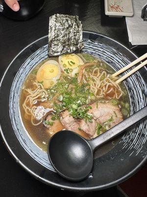 Shoyu ramen with pork