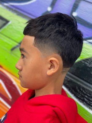 Taper with Crop Textured Top @alvarezcuts