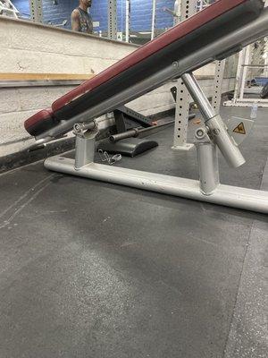 weight room in disarray