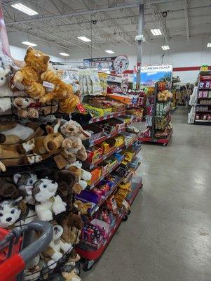 Stuffed animals and candy too