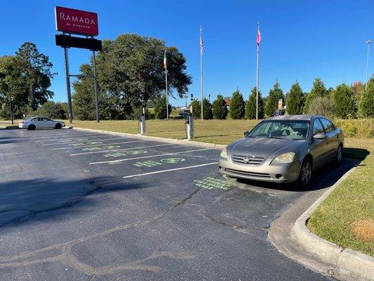 Gas car in EV spot