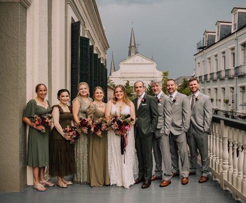 Beautiful balcony off of the ballroom - great for wedding photos!