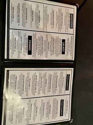 Cove Menu