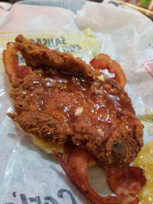 This Carl's Jr cooked this chicken to Hell and back!