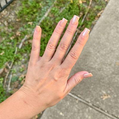 Glazed Donut Tan French Manicure