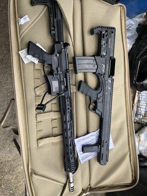 Juggernaut AR10 and a shotgun FD12.