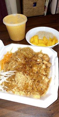 Panang Curry, Mango and Sweet Sticky Rice, Pad Thai