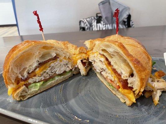 Chicken croissant sandwich