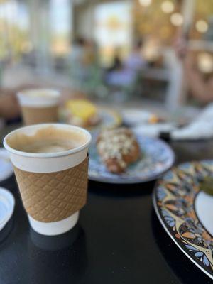 Café Latte & Almond Croissant