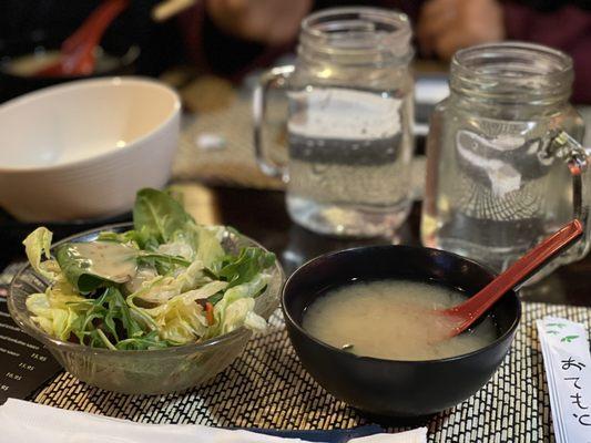 Miso Soup and House Salad