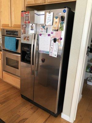 Whirlpool refrigerator - lots of issues, but they came out and fixed them right away.  Friendly and helpful people all around.