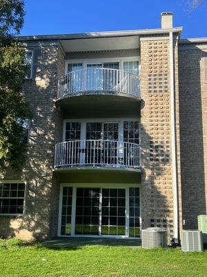 Beautiful balconies with upgraded new sliding patio doors