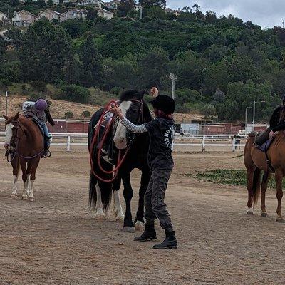 12yo L dismounting after a lesson