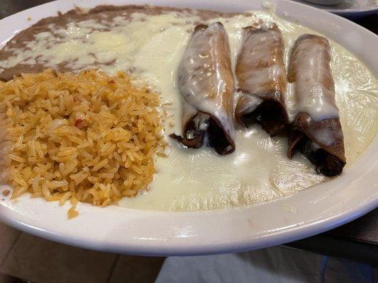 Fried chicken taquitos