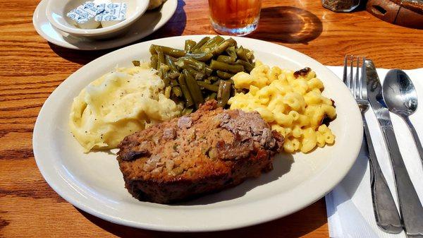 Holiday Special MEATLOAF DINNER at Cracker Barrel in McDonough, Georgia.