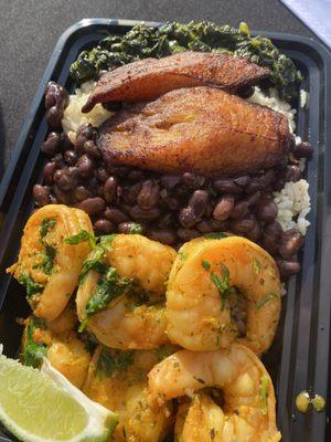 Caribbean shrimp plate