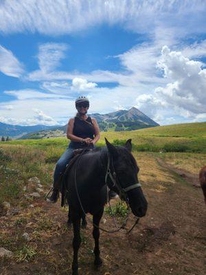 My second ride of the day was on a beautiful mare named Monday. She was very easy to ride. Very gentle. Our guide was Sidney. A+ for Sidney