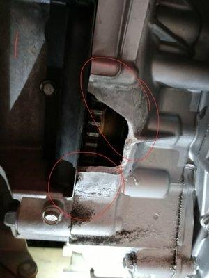 Transmission housing plate weld job