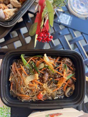 Japchae~ These sweet potato noodles are one of my personal favorite, classic Korean side dishes! Von's was amazing!