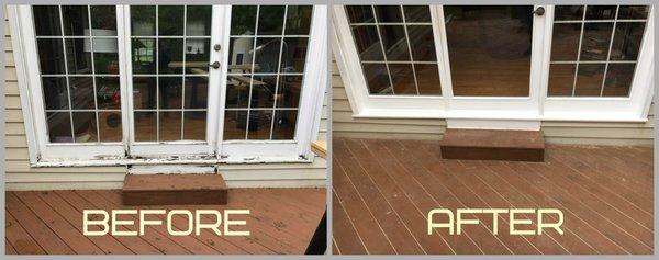 Repair rotten doors, sills, moldings