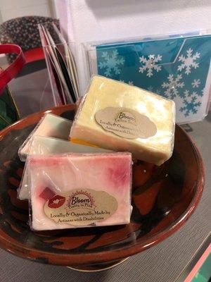 Goat milk and vegan soaps. 3.99/bar