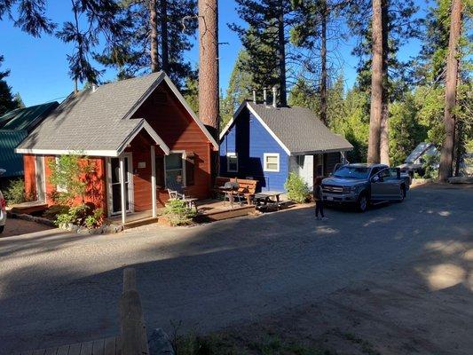 The two smaller cabins